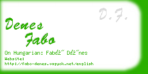 denes fabo business card